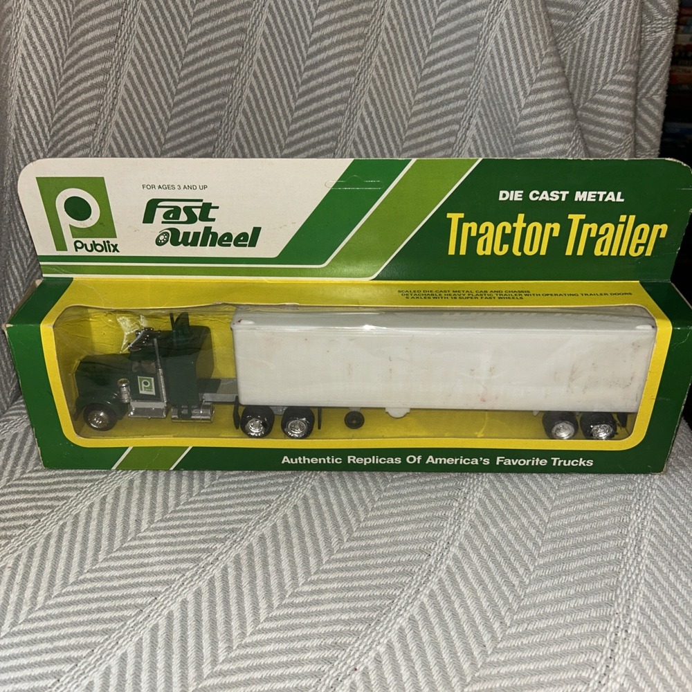 Fast Wheel Publix small Scale Semi's Trailer Truck Rig New Die‎ Cast READ